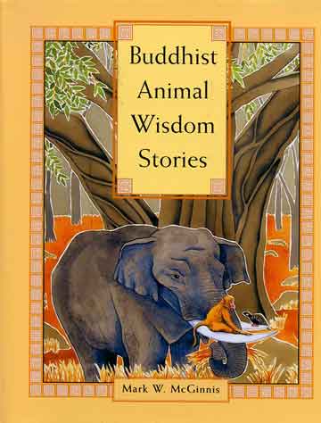 
The Partridge, The Monkey, And The Elephant illustration - Buddhist Animal Wisdom Stories book cover
